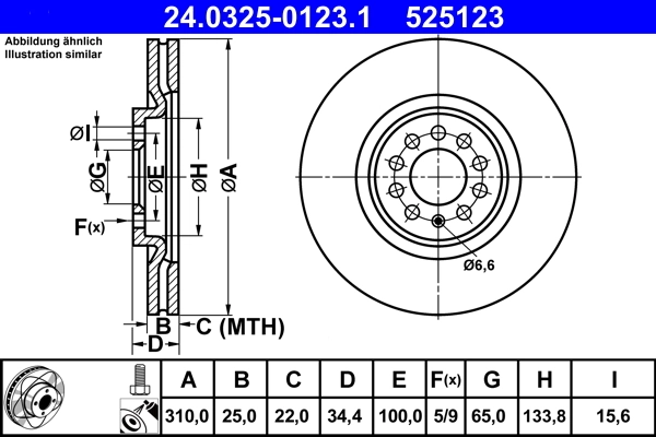 Brake Disc PowerDisc 24.0325-0123.1