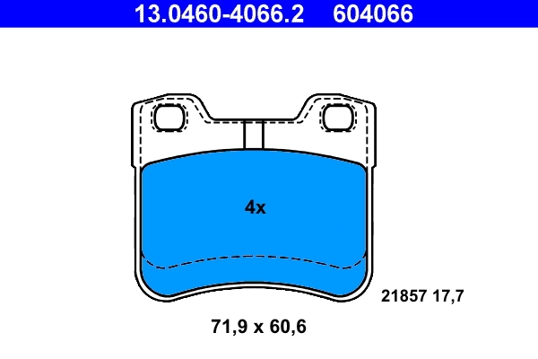 Brake Pad Set, disc brake 13.0460-4066.2