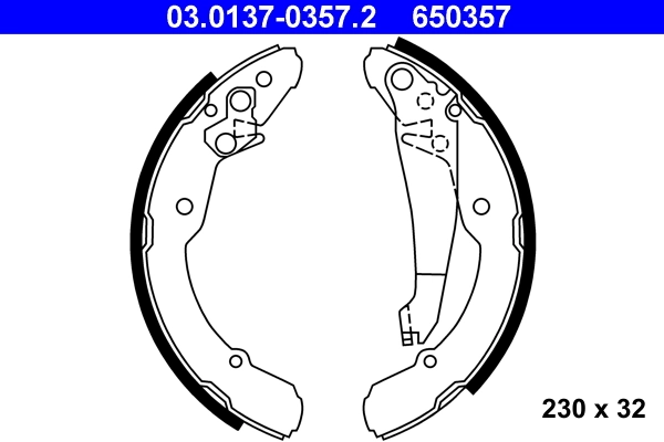Brake Shoe Set 03.0137-0357.2