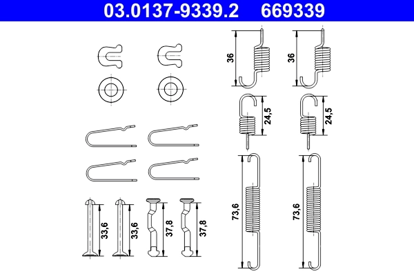 Accessory Kit, parking brake shoes 03.0137-9339.2