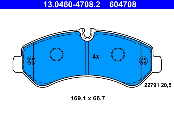Brake Pad Set, disc brake 13.0460-4708.2