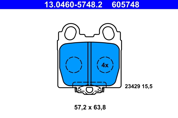 Brake Pad Set, disc brake 13.0460-5748.2