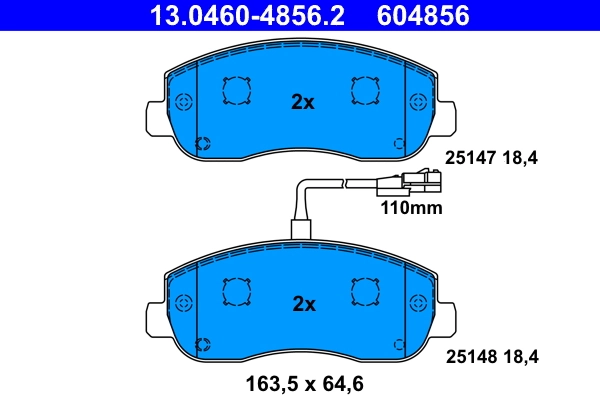 Brake Pad Set, disc brake 13.0460-4856.2