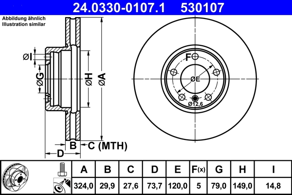 Brake Disc PowerDisc 24.0330-0107.1