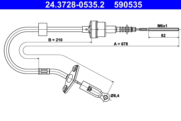 Cable Pull, clutch control 24.3728-0535.2