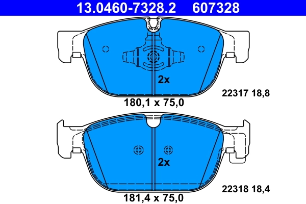 Brake Pad Set, disc brake 13.0460-7328.2