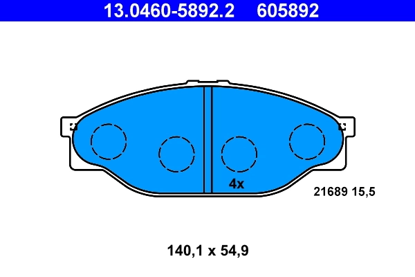 Brake Pad Set, disc brake 13.0460-5892.2