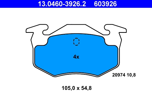 Brake Pad Set, disc brake 13.0460-3926.2