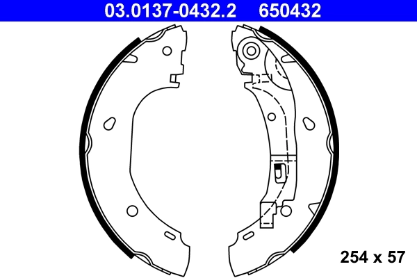 Brake Shoe Set 03.0137-0432.2