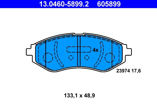 Brake Pad Set, disc brake 13.0460-5899.2