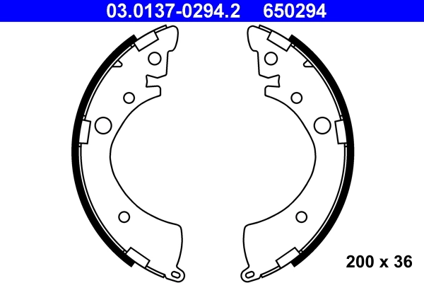 Brake Shoe Set 03.0137-0294.2