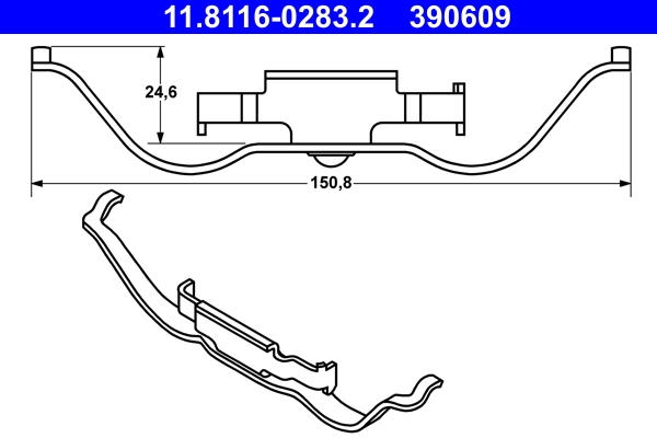 Spring, brake caliper 11.8116-0283.2