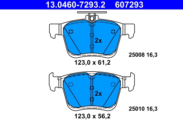 Brake Pad Set, disc brake 13.0460-7293.2