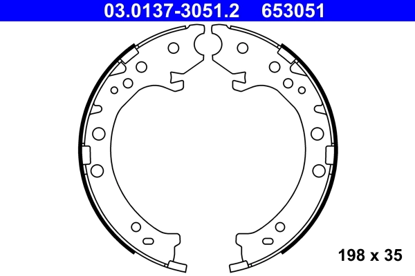 Brake Shoe Set, parking brake 03.0137-3051.2