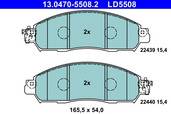 Brake Pad Set, disc brake ATE Ceramic 13.0470-5508.2