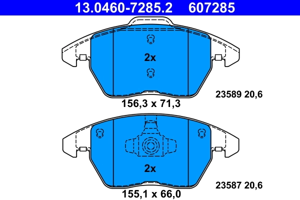 Brake Pad Set, disc brake 13.0460-7285.2