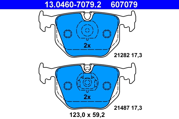 Brake Pad Set, disc brake 13.0460-7079.2