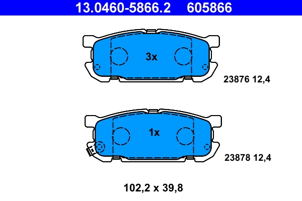 Brake Pad Set, disc brake 13.0460-5866.2