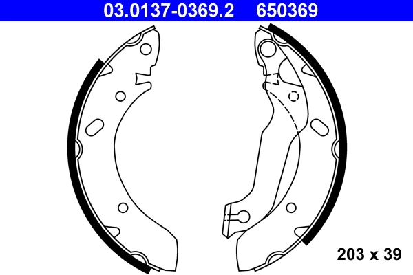 Brake Shoe Set 03.0137-0369.2