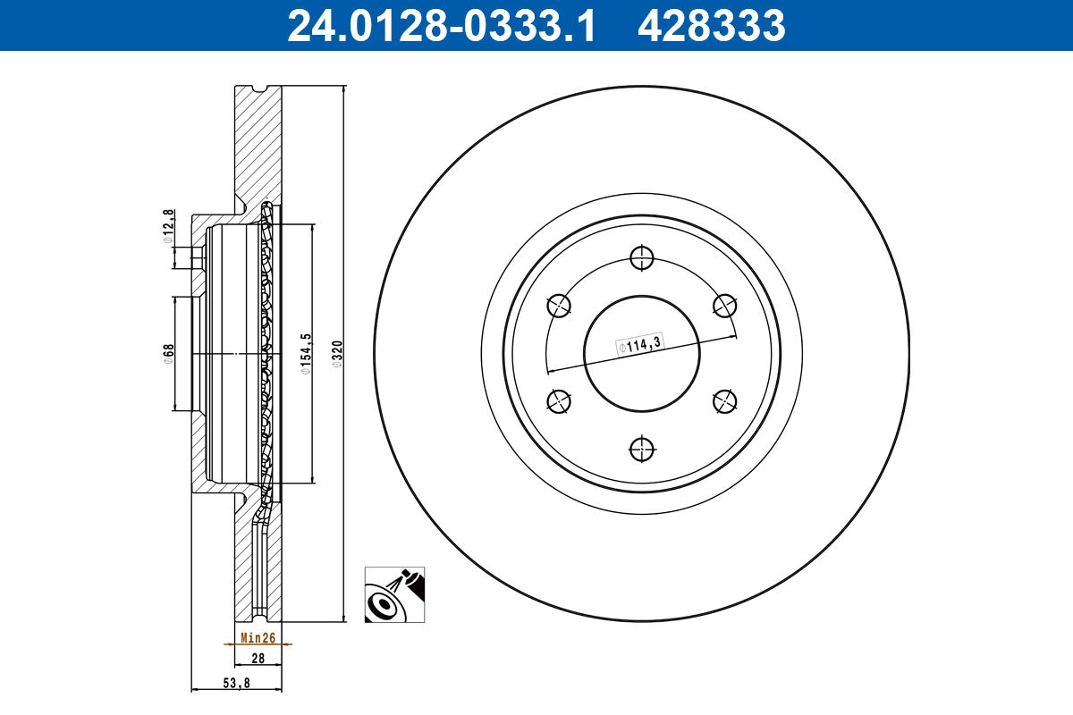 Brake Disc 24.0128-0333.1