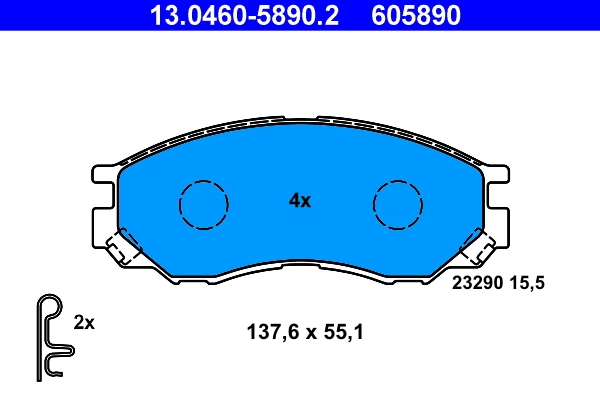 Brake Pad Set, disc brake 13.0460-5890.2