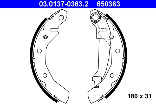 Brake Shoe Set 03.0137-0363.2