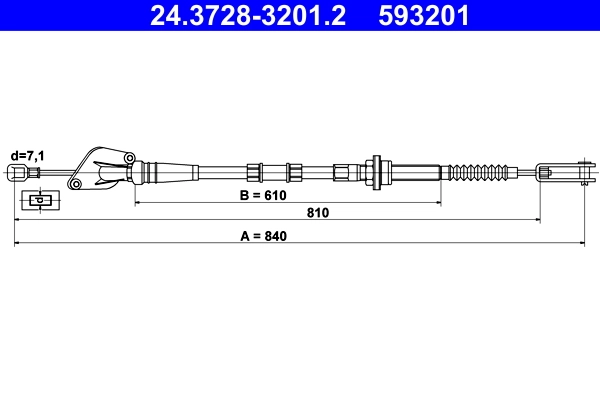 Cable Pull, clutch control 24.3728-3201.2