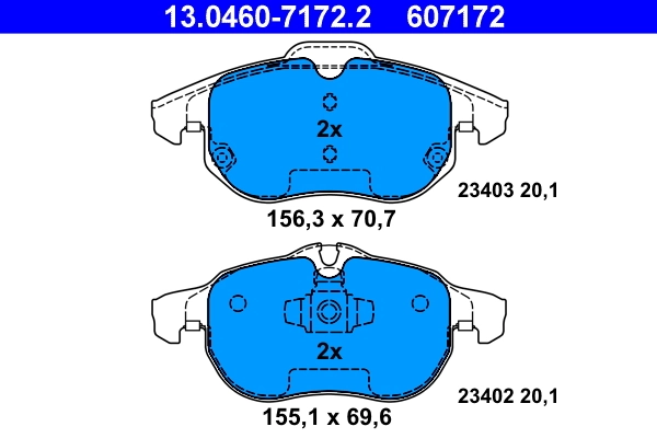Brake Pad Set, disc brake 13.0460-7172.2