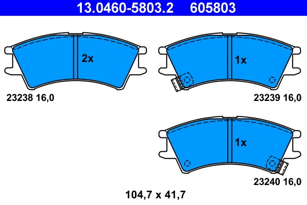 Brake Pad Set, disc brake 13.0460-5803.2