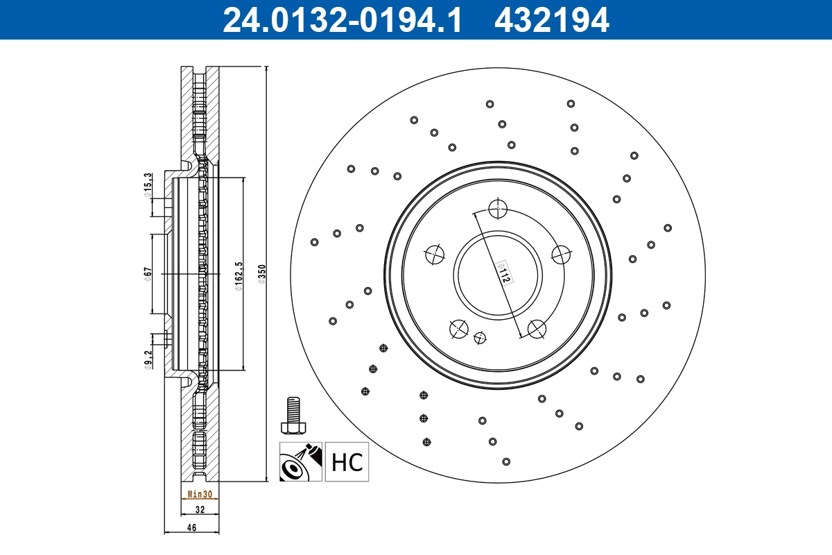 Brake Disc 24.0132-0194.1