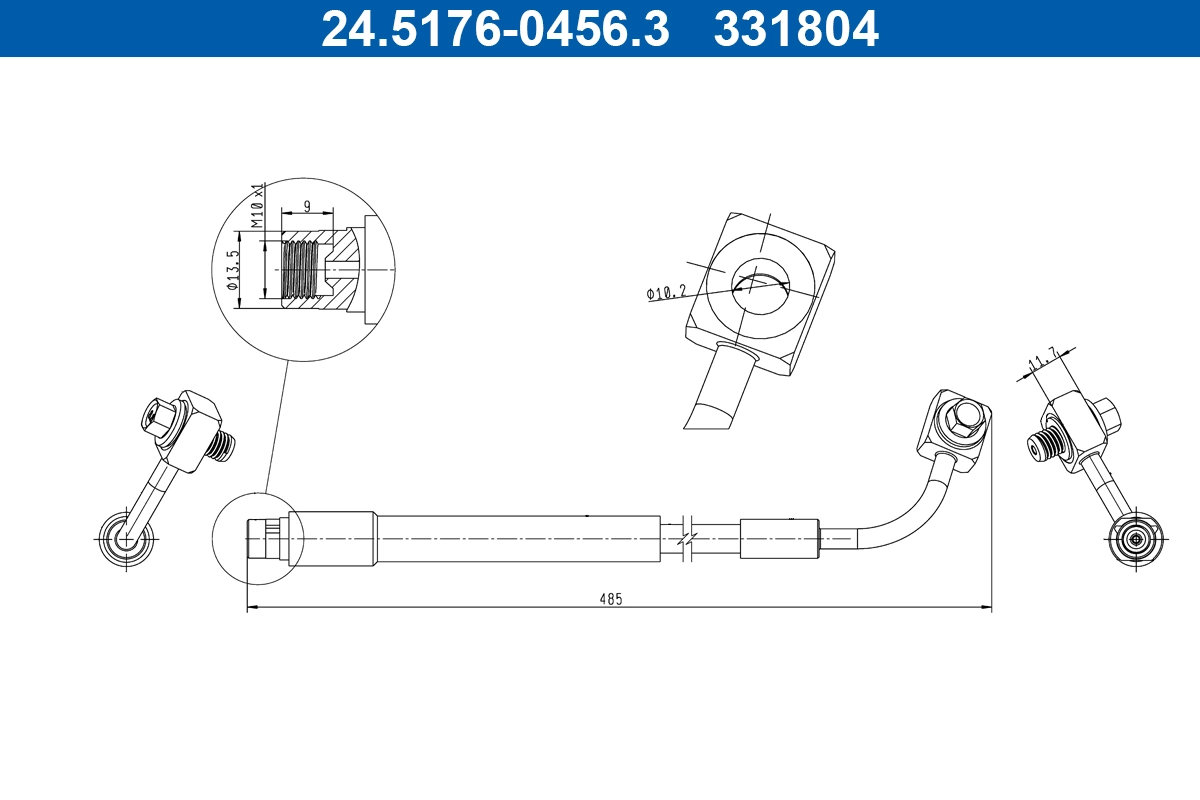 Brake Hose 24.5176-0456.3