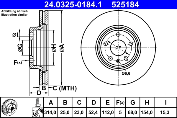 Brake Disc PowerDisc 24.0325-0184.1