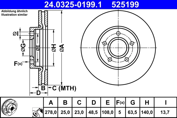 Brake Disc PowerDisc 24.0325-0199.1