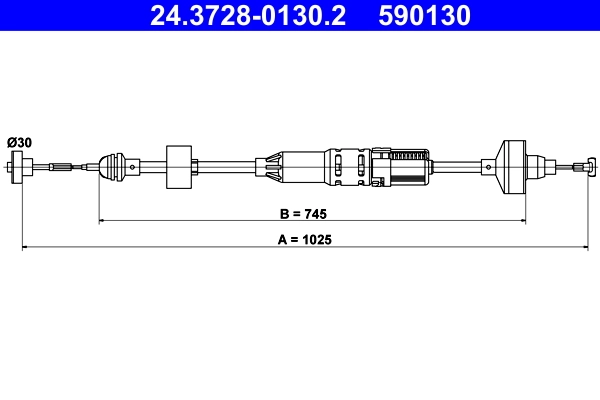 Cable Pull, clutch control 24.3728-0130.2