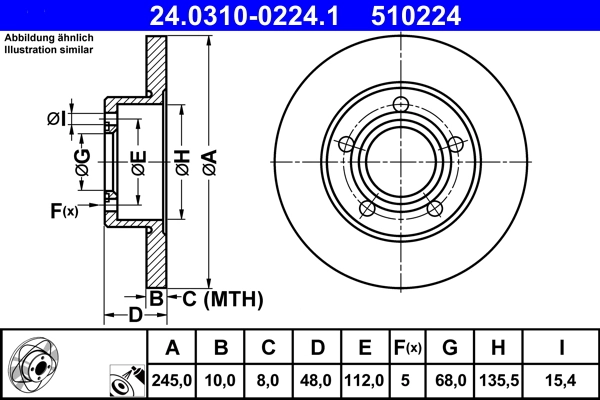 Brake Disc PowerDisc 24.0310-0224.1