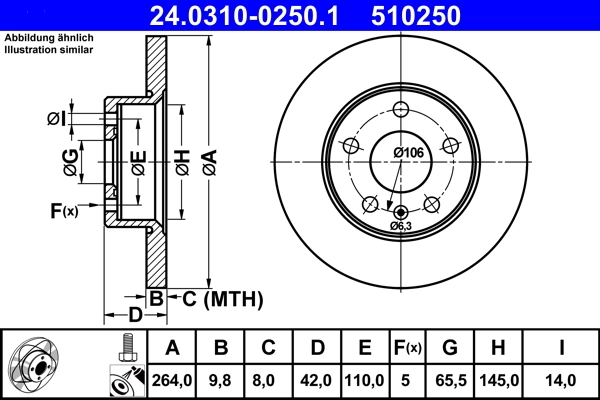 Brake Disc PowerDisc 24.0310-0250.1