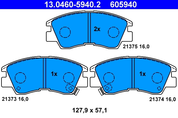Brake Pad Set, disc brake 13.0460-5940.2