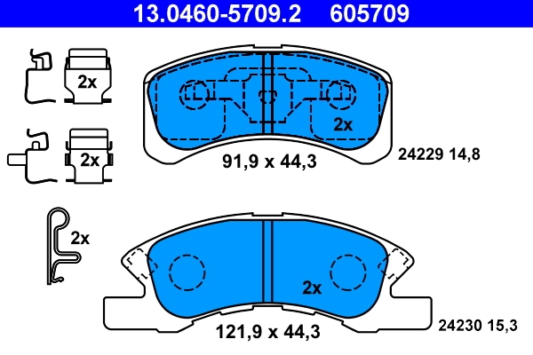 Brake Pad Set, disc brake 13.0460-5709.2