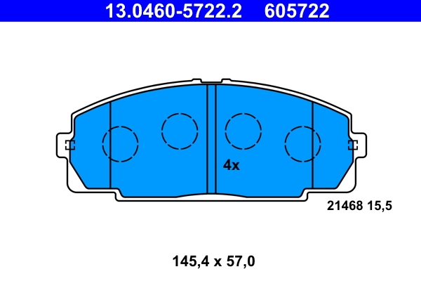 Brake Pad Set, disc brake 13.0460-5722.2