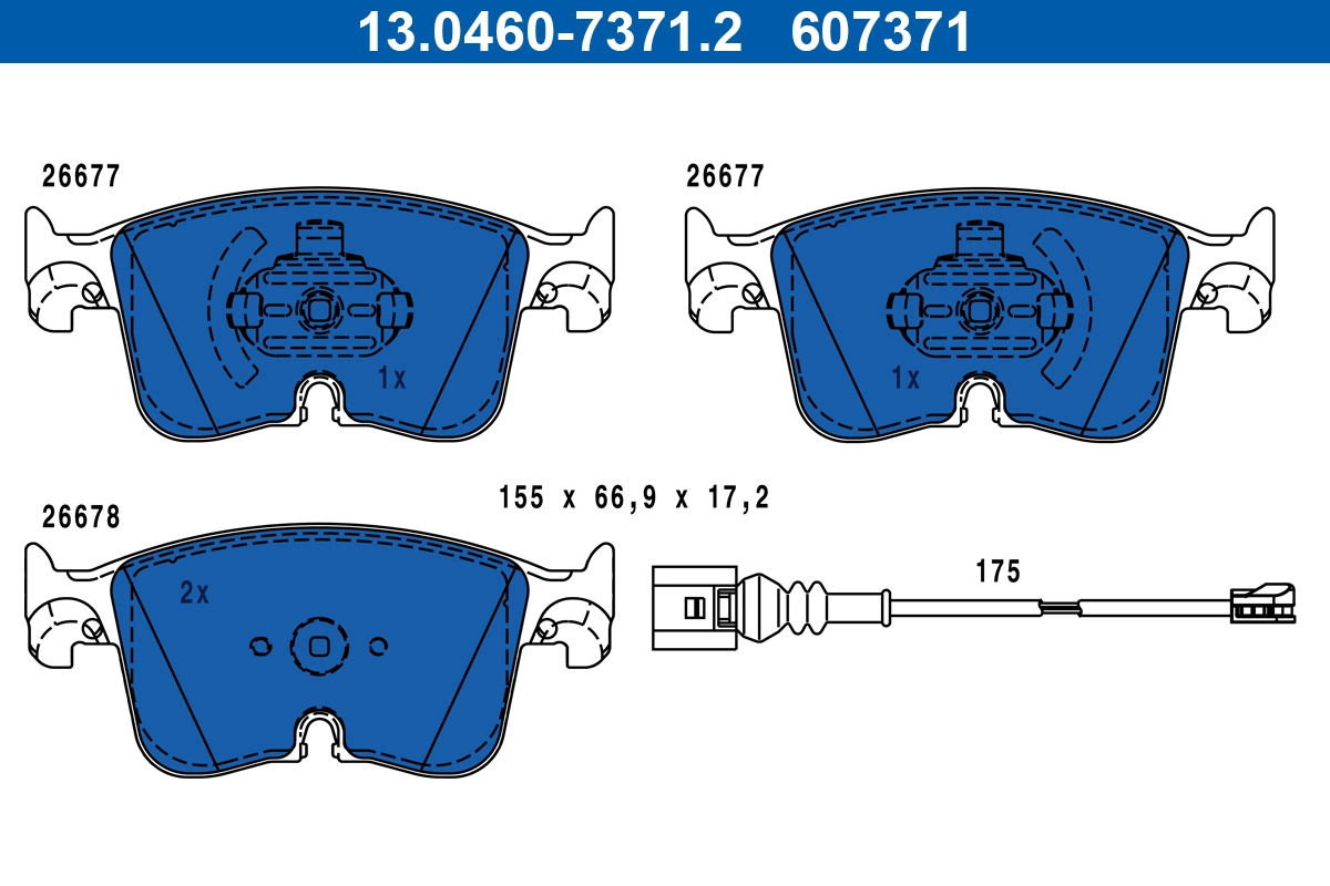 Brake Pad Set, disc brake 13.0460-7371.2
