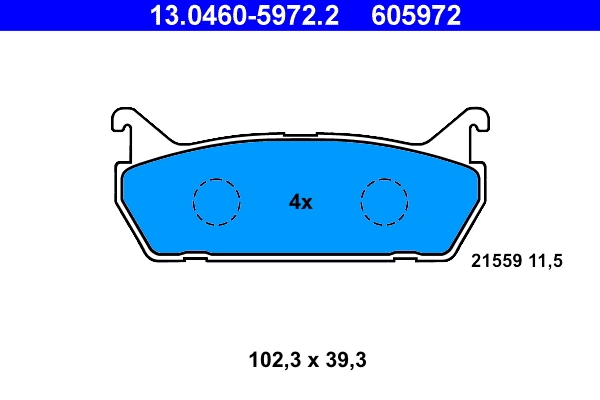 Brake Pad Set, disc brake 13.0460-5972.2