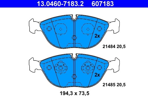 Brake Pad Set, disc brake 13.0460-7183.2