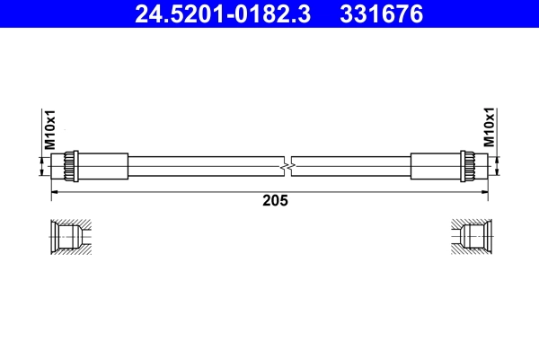 Brake Hose 24.5201-0182.3