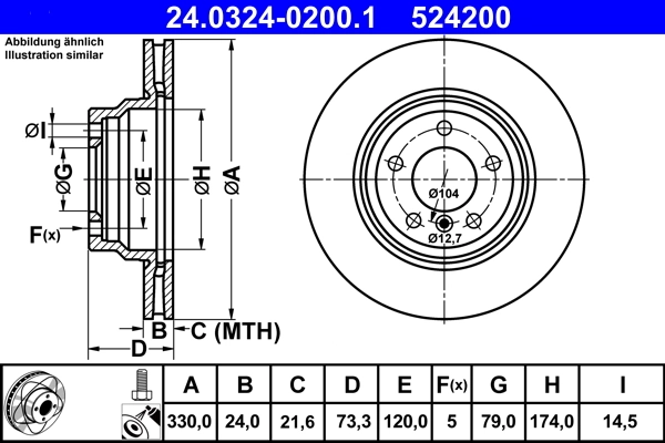 Brake Disc PowerDisc 24.0324-0200.1