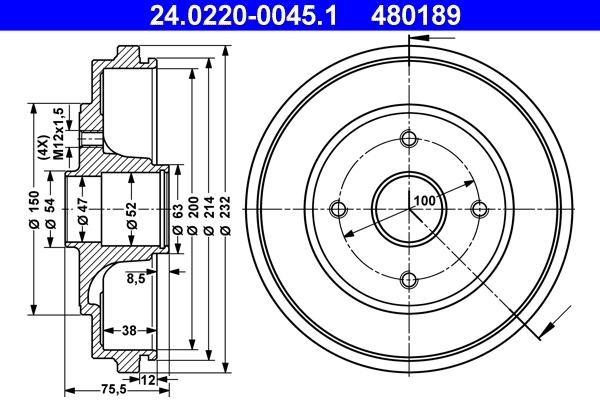 Brake Drum 24.0220-0045.1