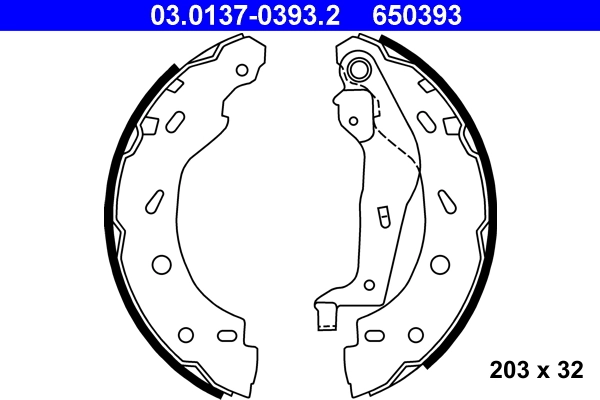 Brake Shoe Set 03.0137-0393.2