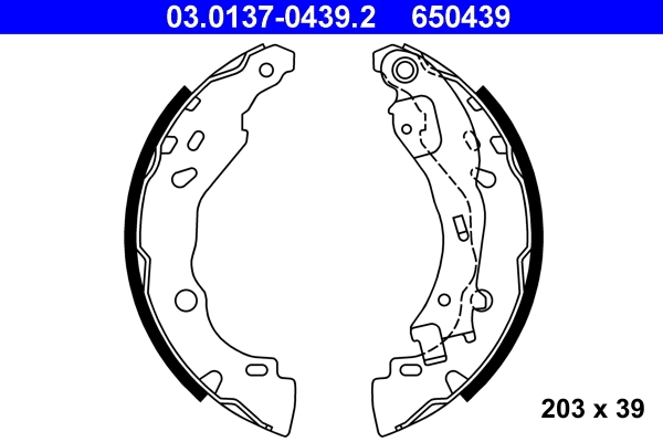 Brake Shoe Set 03.0137-0439.2