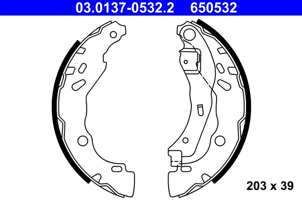 Brake Shoe Set 03.0137-0532.2