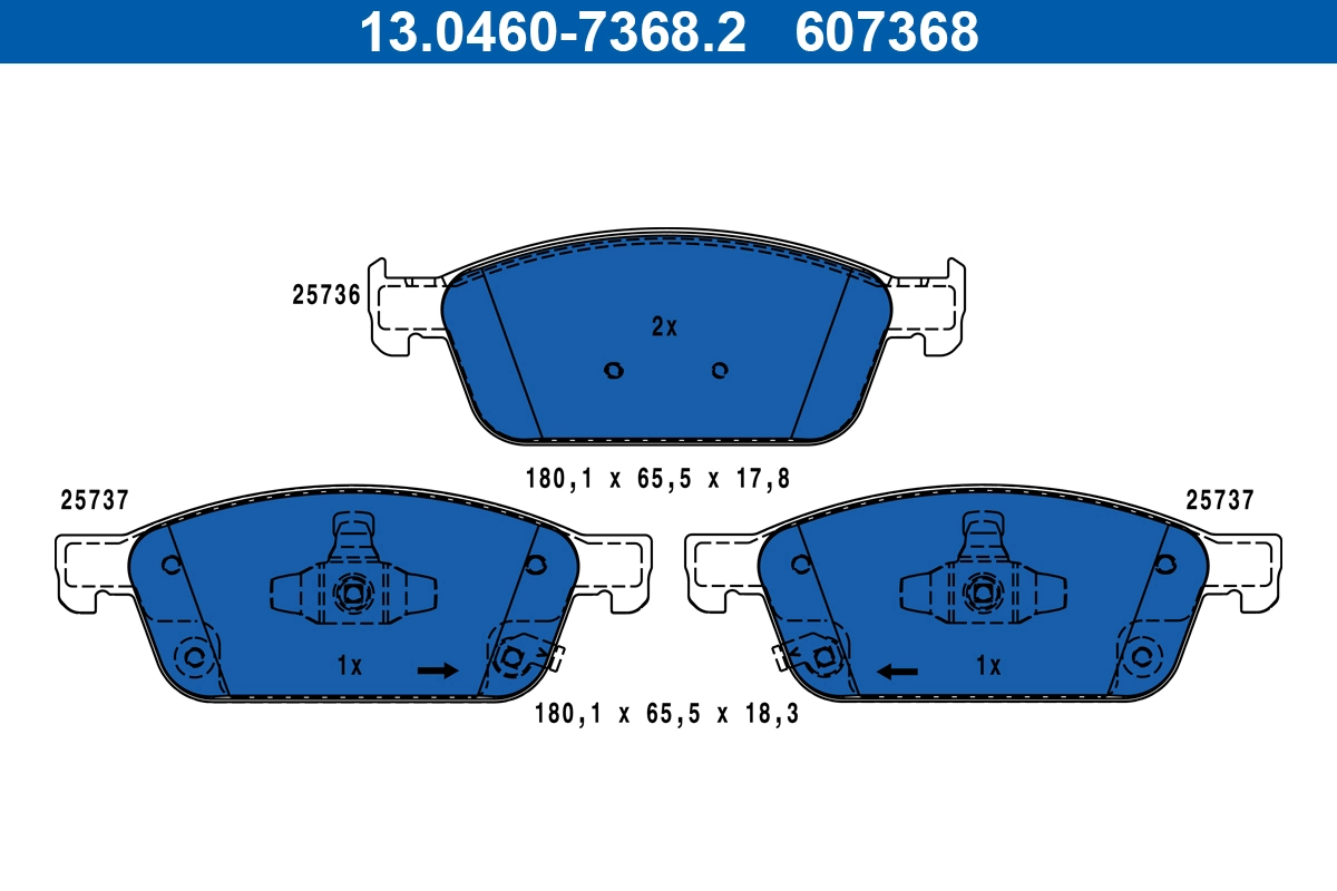 Brake Pad Set, disc brake 13.0460-7368.2
