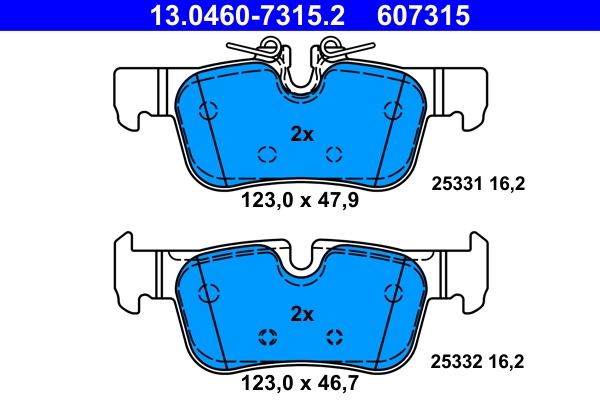 Brake Pad Set, disc brake 13.0460-7315.2